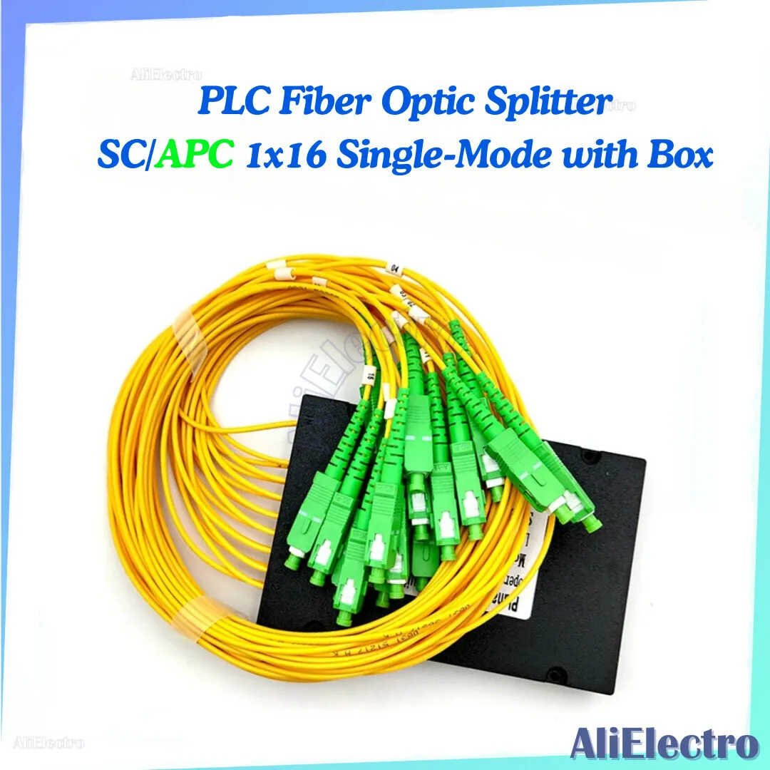 

APC 1x16 SC 1M 2.0MM PLC optical splitter SC APC 1x16 PLC Fiber optical splitter single mode