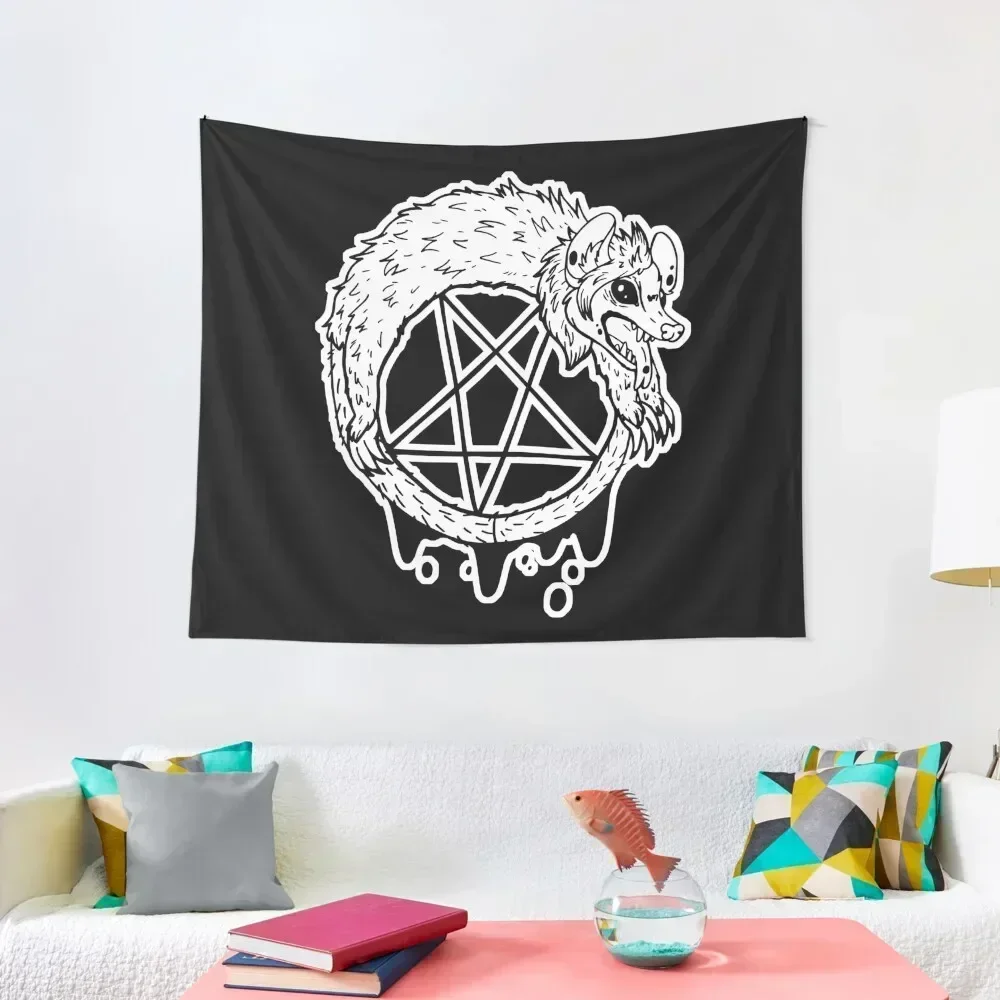 Pentagram Satanic Furry Gothic Possum Tapestry House Decoration Home Decoration Accessories Tapestry