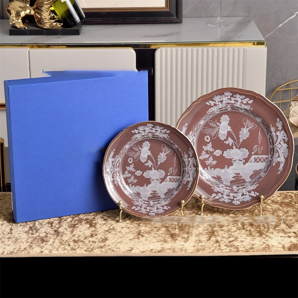 Italian Ceramic Mug Plate Tableware Afternoon Tea Coffee Cup And Saucer Kitchen Accessories Western Food Tableware Set