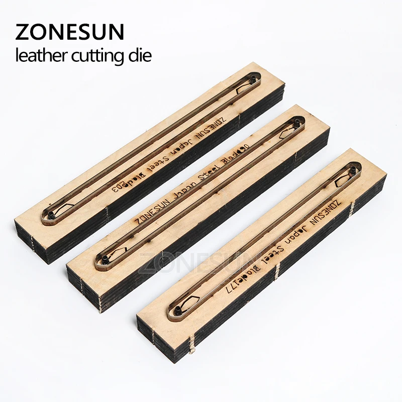 ZONESUN Bracelet Leather Japan Steel Blade DIY leather craft die cutting knife mould wooden die hand punch tool