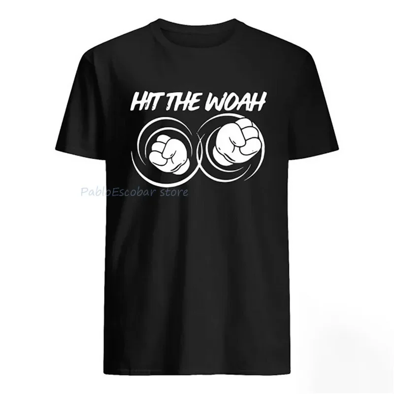 Cute Hit The Woah Black Cotton T-Shirt Full Size 4XL 5XL Cute Hit The Woah Full-Figured Tee Shirt