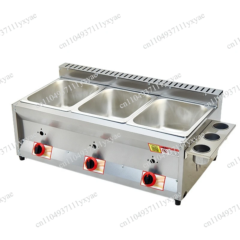 -cylinder integrated gas fryer, luxury upgrade, French fries and chicken chops