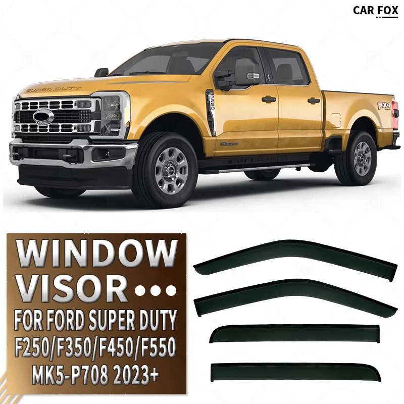 

For FORD Super Duty F250 F350 F450 F550 Car Window Visor Awning Shelters Windshield Side Window Rain Sun Shade Auto Accessories