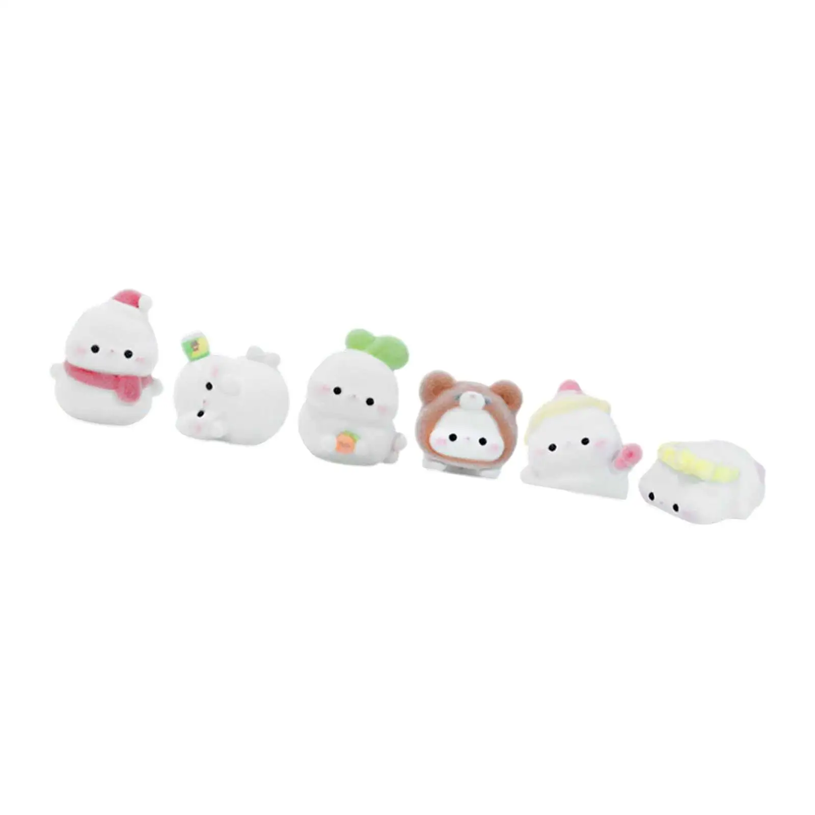 Home Office Decoration Resin Craft Desk Statue Set Small Figurine Cute Shelf Ornament for Computer Monitor or Table Decor
