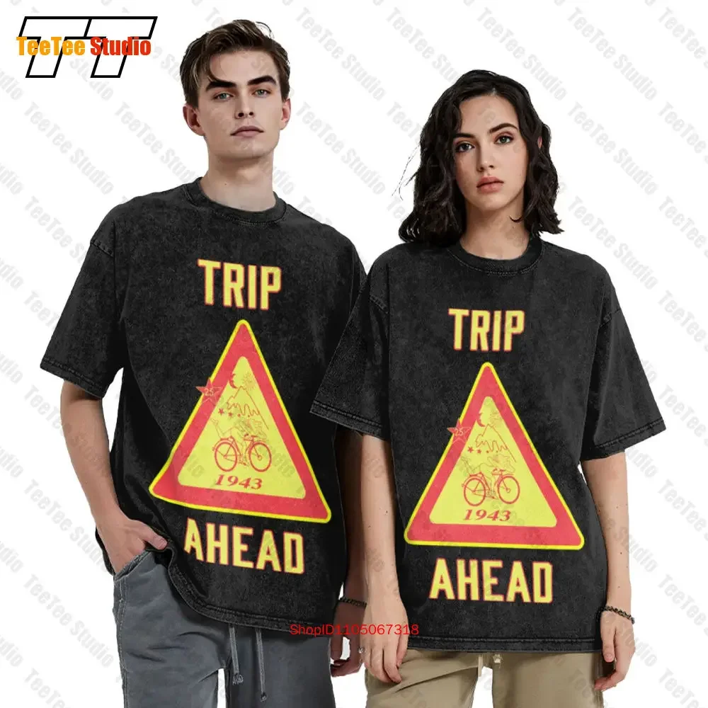 Trip Uvlight Festival Psychedelic Trance Goa Hofmann Bicycle Psy Vintage Oversized T-Shirt KBNR