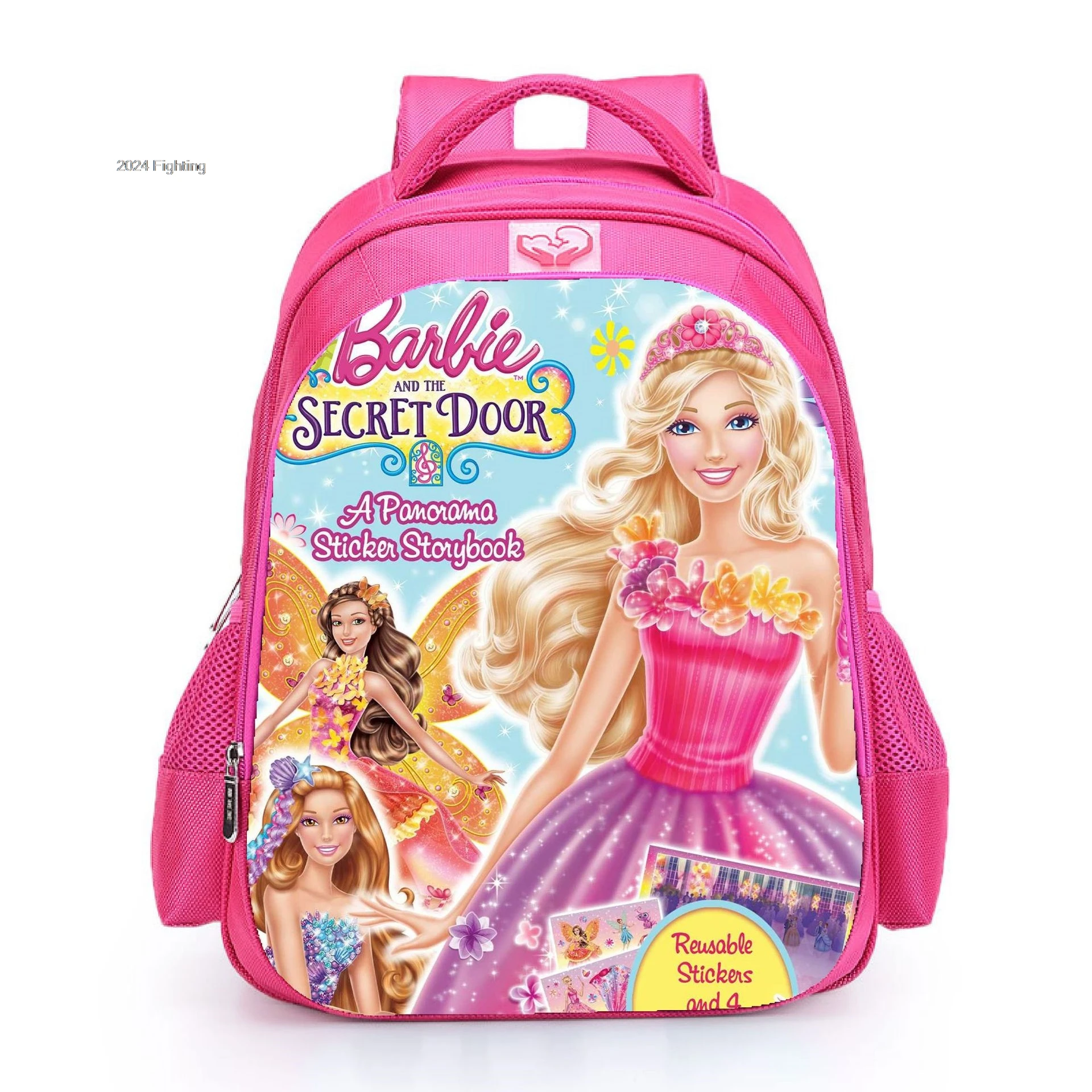 Princess Barbie Primary School Bag, Mochila de desenho infantil, Anime, Kawaii, Rosa, Meninas, Meninos