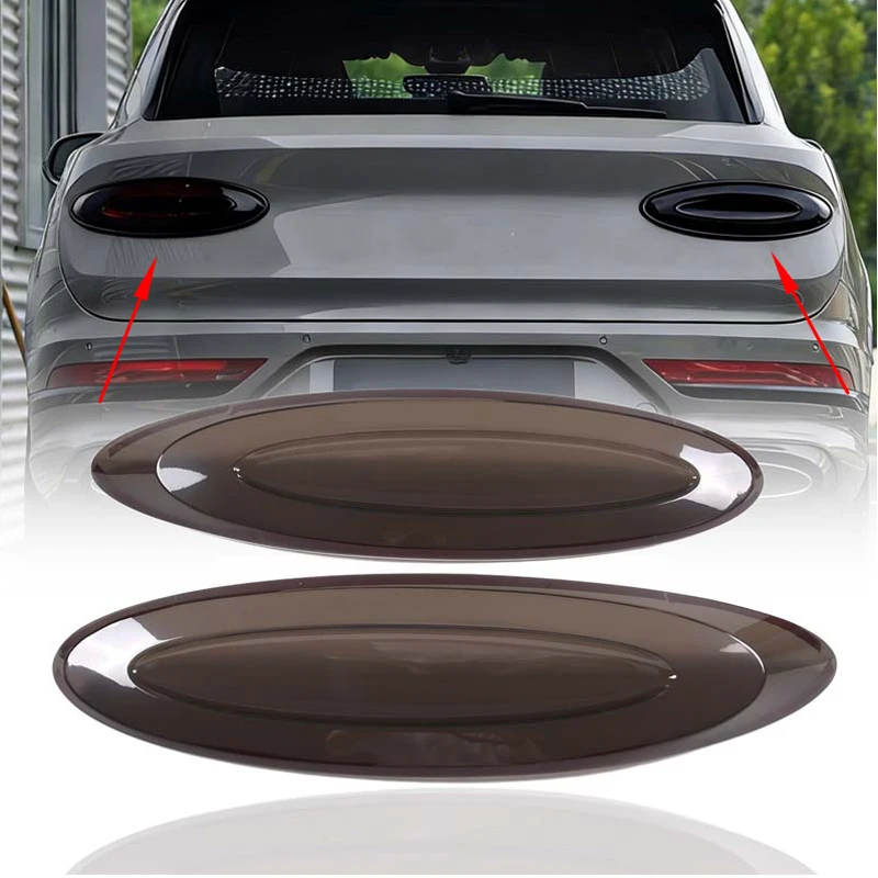 For 2021-2023 Bentley Bentayga ABS Transparent Gray Car Tail Light Protective Cover Sticker Car Exterior Accessories 2Pcs