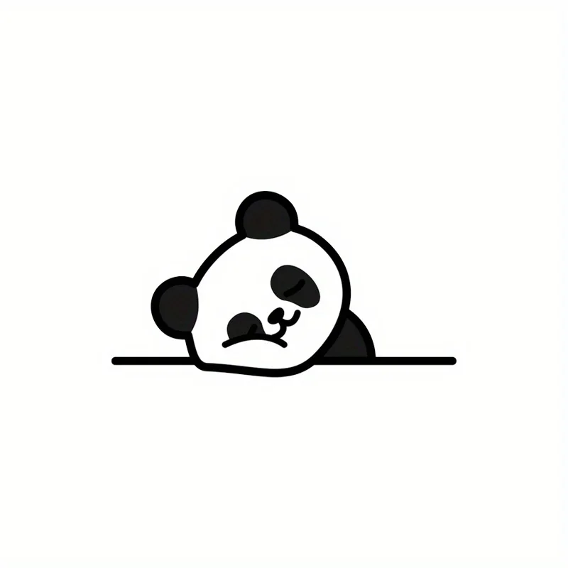 Stile carino: decalcomania per auto a tema "Sleepy Panda", adesivo per auto in piedi, articolo distintivo per lo styling automobilistico