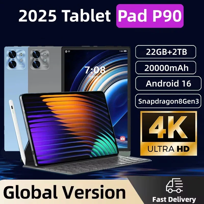 �y�Z�[�����z2025�N�V�^ Pad P90 �^�u���b�g 11�C���` 22GB+2TB �^�u���b�g Android 16 Snapdragon8gen3 �^�u���b�gPC ��F�� 20000mAh 5G �f���A��SIM