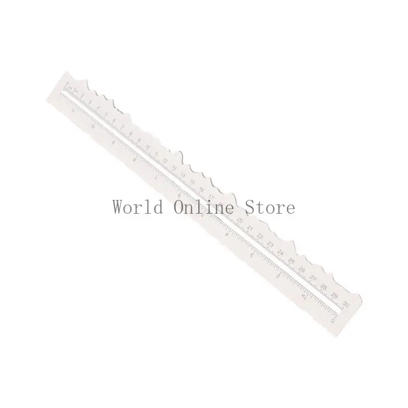 

Metal Paper Tearing Ruler Craft Ruler Waving Line Jagged Irregular Edges Ruler 87HC