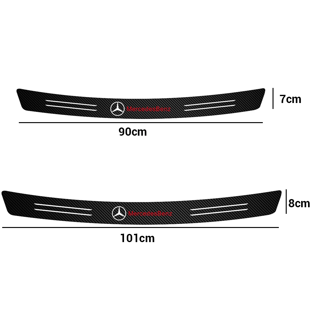 Car Rear Bumper Protector Sticker car exterior Decorative tools For Mercedes Benz AMG C E S-Class W212 CLA GLA W222 W124 W108