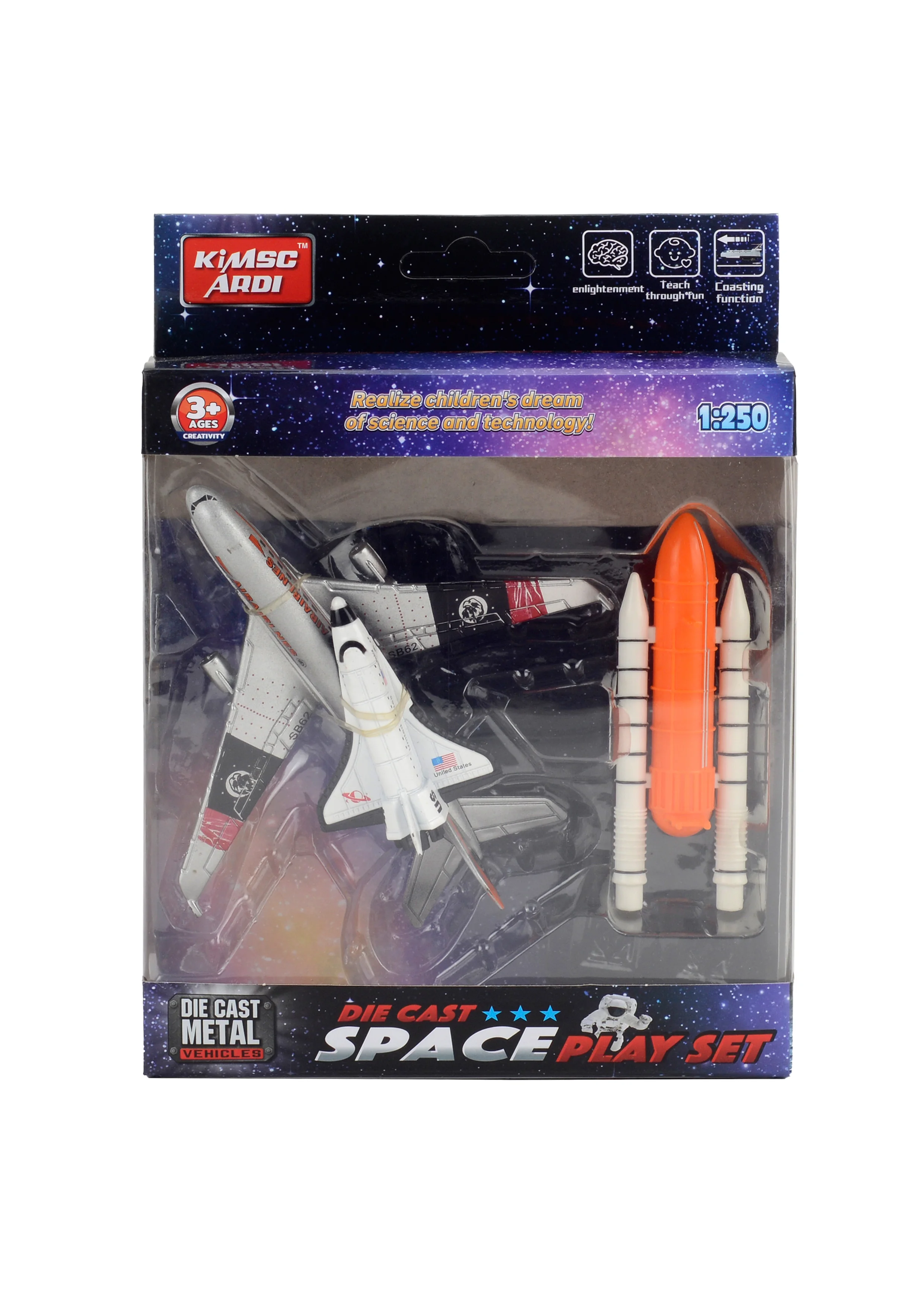 

Children's alloy metal toys for sale space-themed aircraft model astronaut space rocket