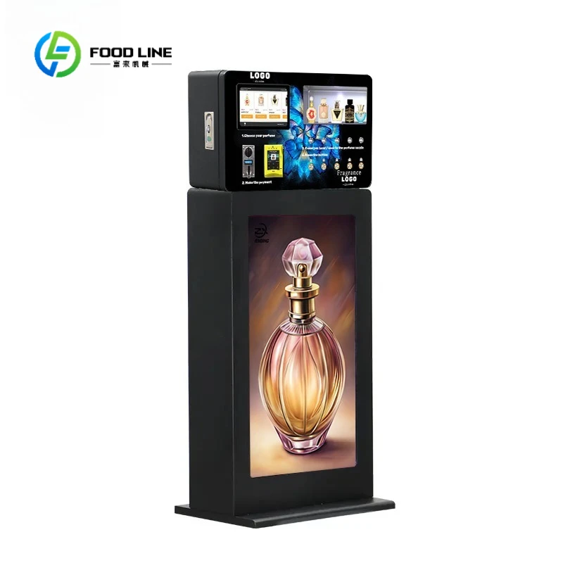 FL Customized Standing Automatic Commercial Street Perfume Spray Vending Machine with Stand for Sale