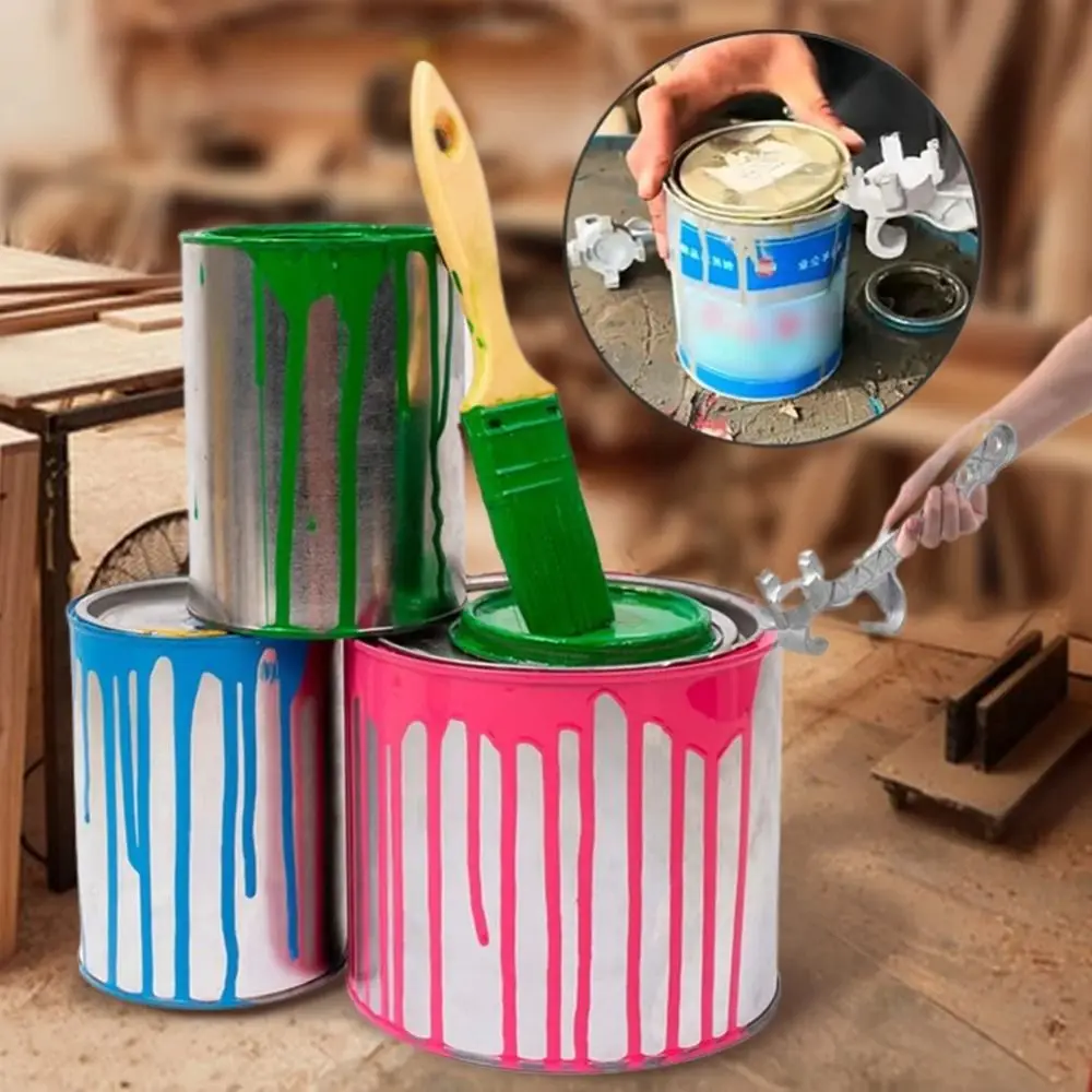 

2 PCS Multifunction Aluminum Alloy Metal Can Opener Lid Wrench Bucket Opener Lid Can Opener Silver Bucket Lid Tool Home