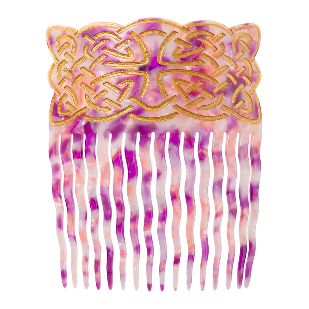 Vintage Hair Combs Colorful Acetate Hair Accessories Tortoiseshell Women Hair clips Flamenco Headdresses Comb Hair forks jewelry