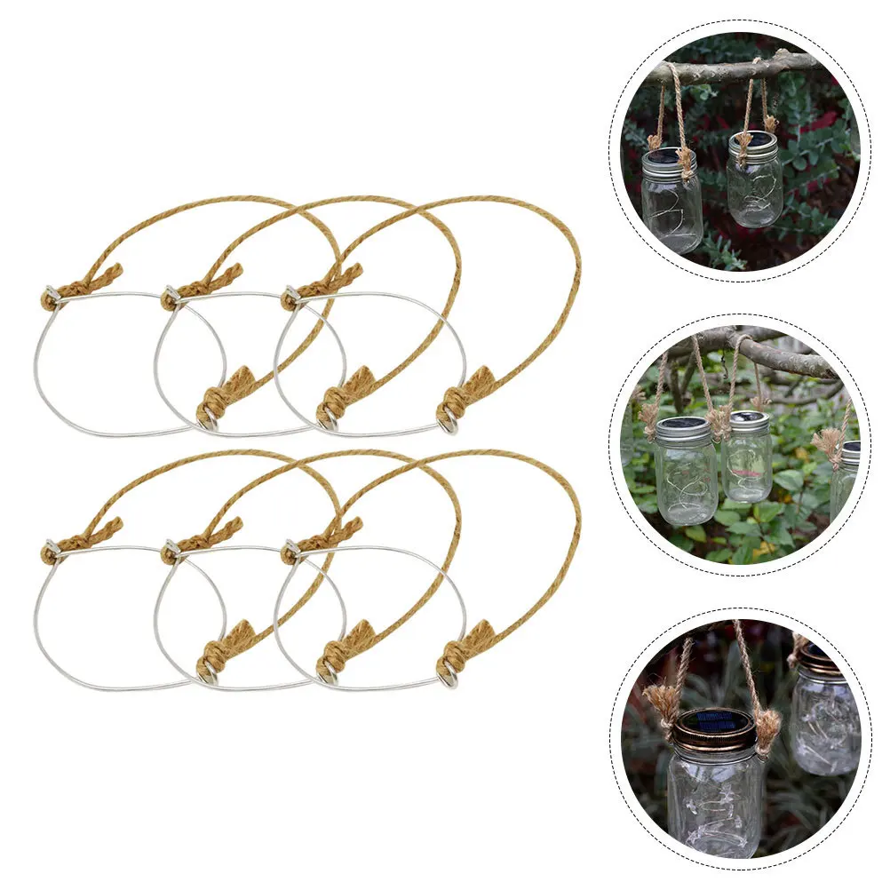 

8Pcs Reusable Metal Wire Hangers for Mason Jars Stylish Kitchen Storage Hanging Handles Jar Holders Metal Wire Hangers Handles