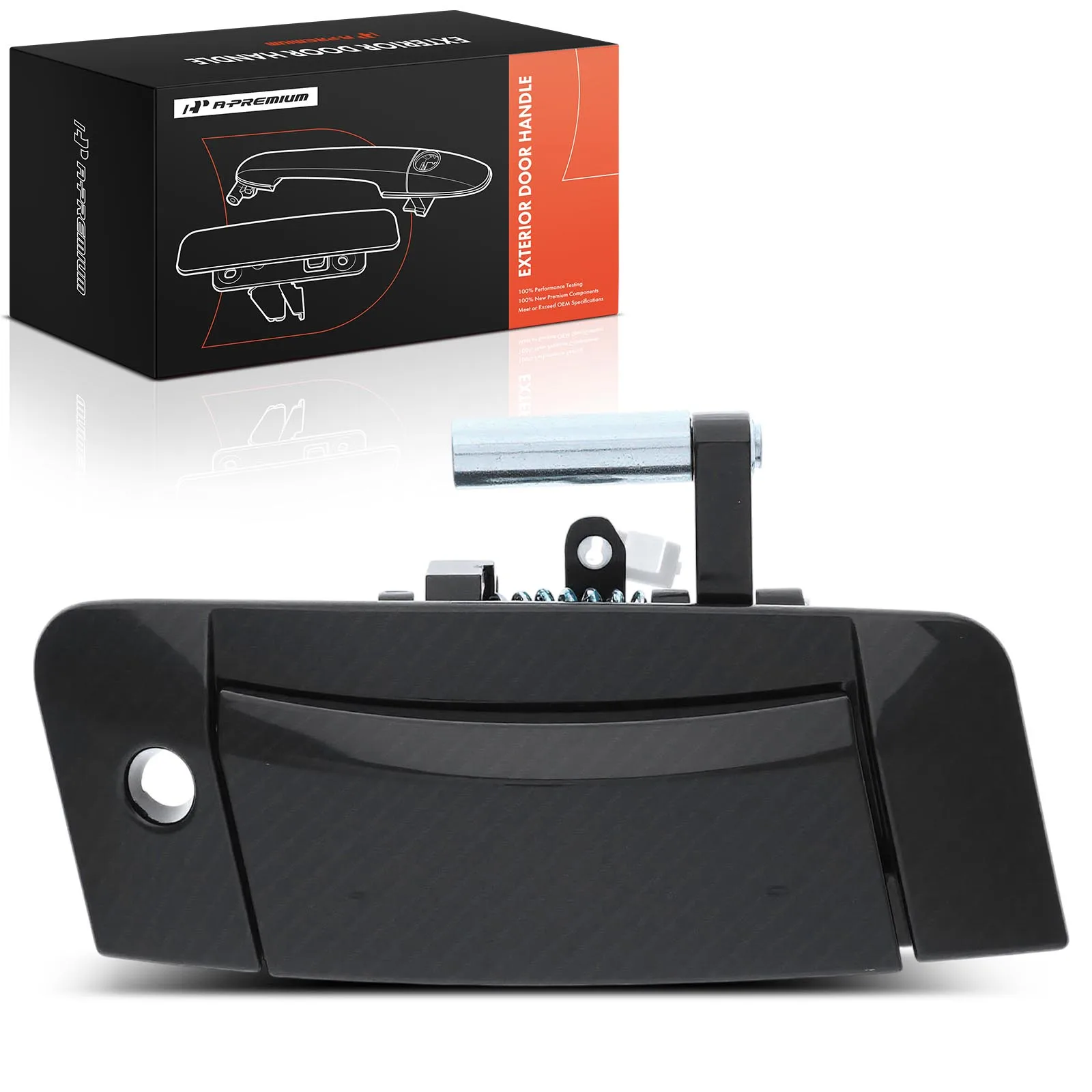 A-Premium Front Driver Side Carbon Fiber Look Exterior Door Handle with Key hole for Nissan 350Z 2003-2009