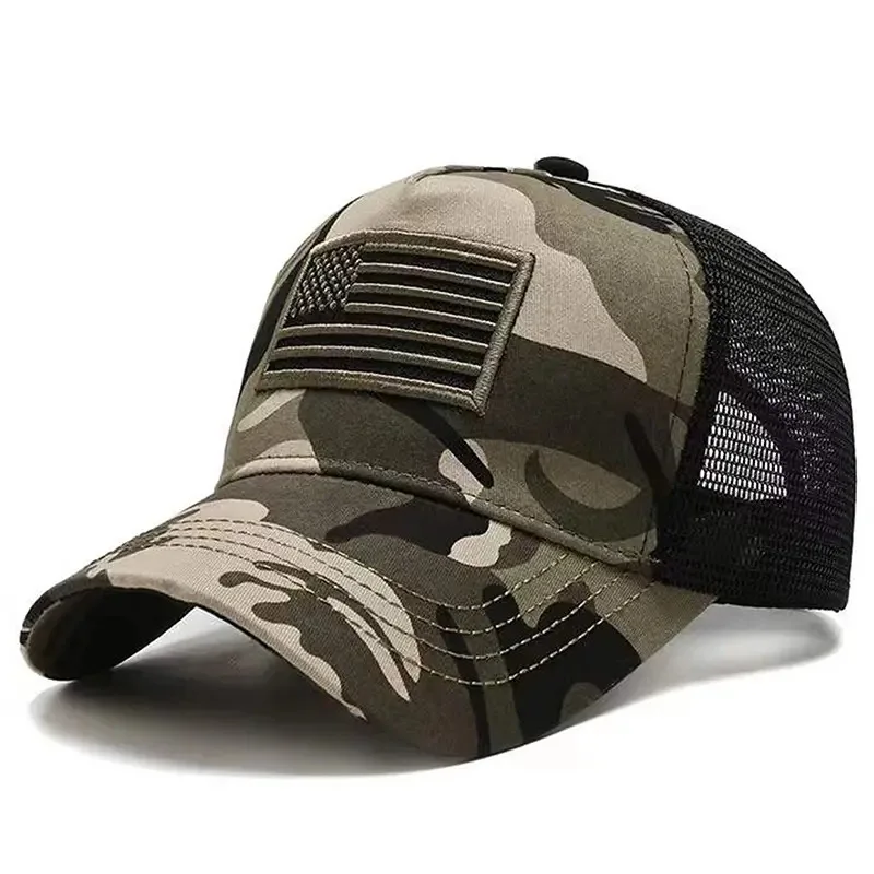 10 PCS American Flag Hats for Men and Women USA Flag Baseball Cap Adjustable Outdoors Trucker Snapback Hat