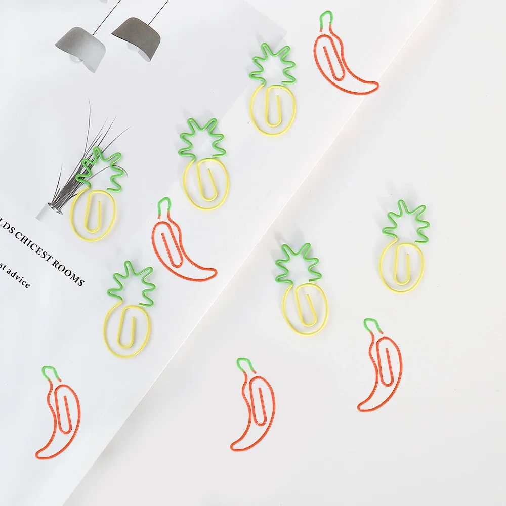 30 قطعة Kawaii المعادن الفلفل الحار ورقة كليب الزخرفية المرجعية الموثق سجل القصاصات ورقة كليب مدرسة مكتب طالب لوازم مكتبية