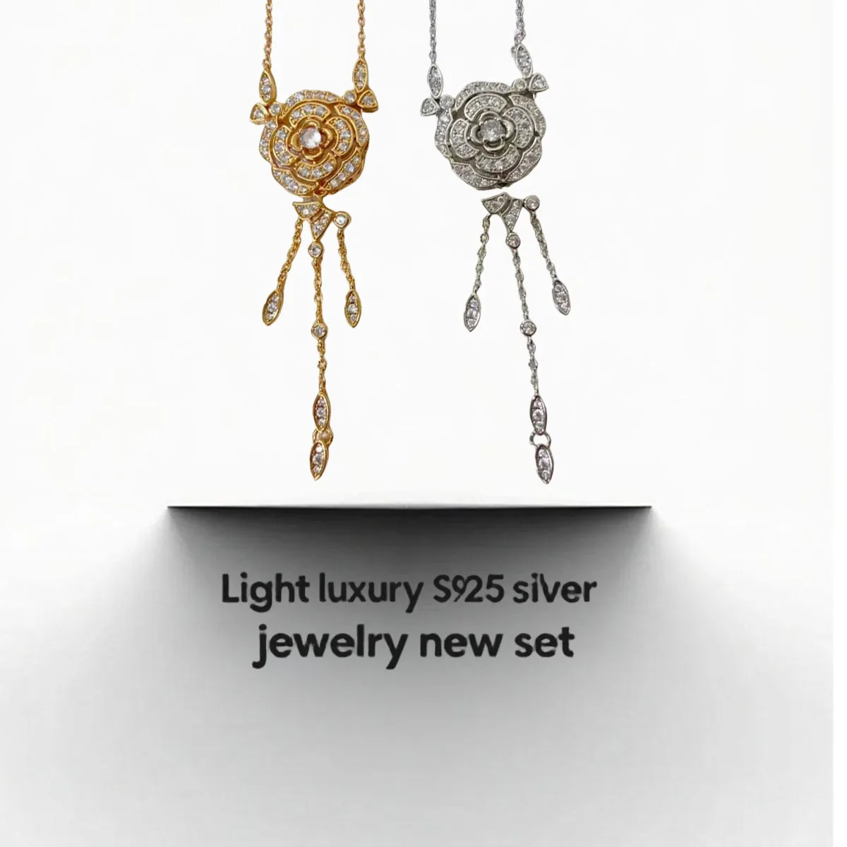 

2025 New Light Luxury S925 Zircon Silver Necklace Pendant, Elegant and Tough, Symbolizing Hope and Love, Highlighting Neck Lines