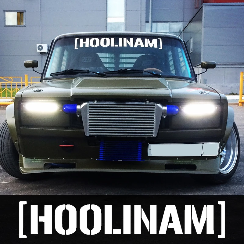 

_ Смешные автомобильные наклейки разных размеров HOOLINAM, виниловые наклейки белого/черного цвета для автомобиля, наклейки