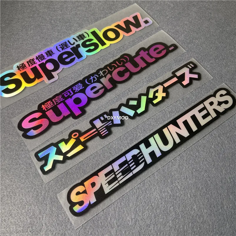 Japanese Style Car Stickers for Superslow Cute Speedhunters Bicycle Motor Fuel Tank Body Decoration JDM Decal Waterproof