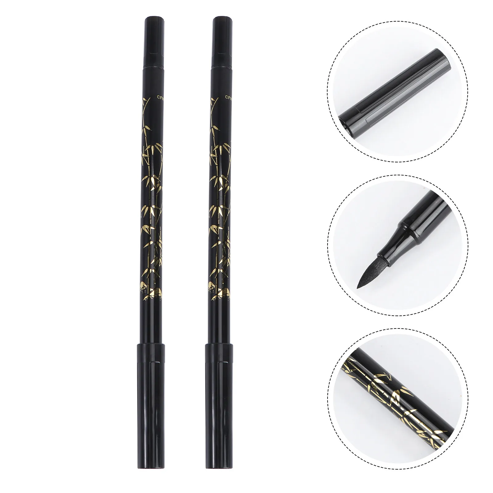 2Pcs Ink Brush Pens For Chinese Practice Art Student Dual Tip Water-based Lettering Markers