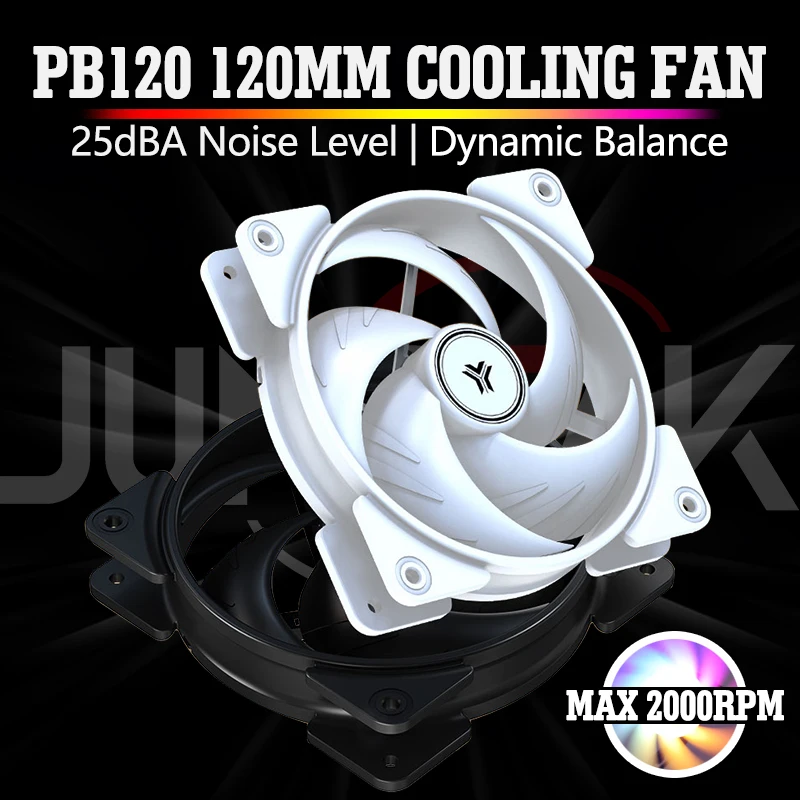 

JUMPEAK PB120 120mm Cooling Fan Quiet 4PIN PWM 2000RPM High Performance 12cm Fans For PC Computer Case CPU Cooler Radiator