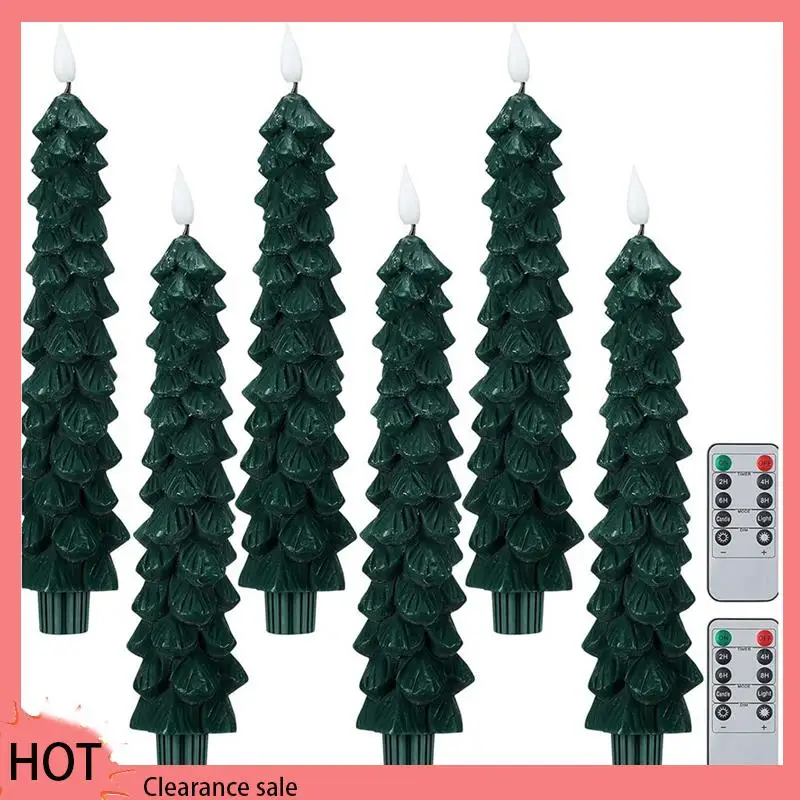 

A88Z LED Christmas Pine Cone Simulation Candle Lamp Christmas Decorative Atmosphere Modeling Lamp Christmas Candle Set