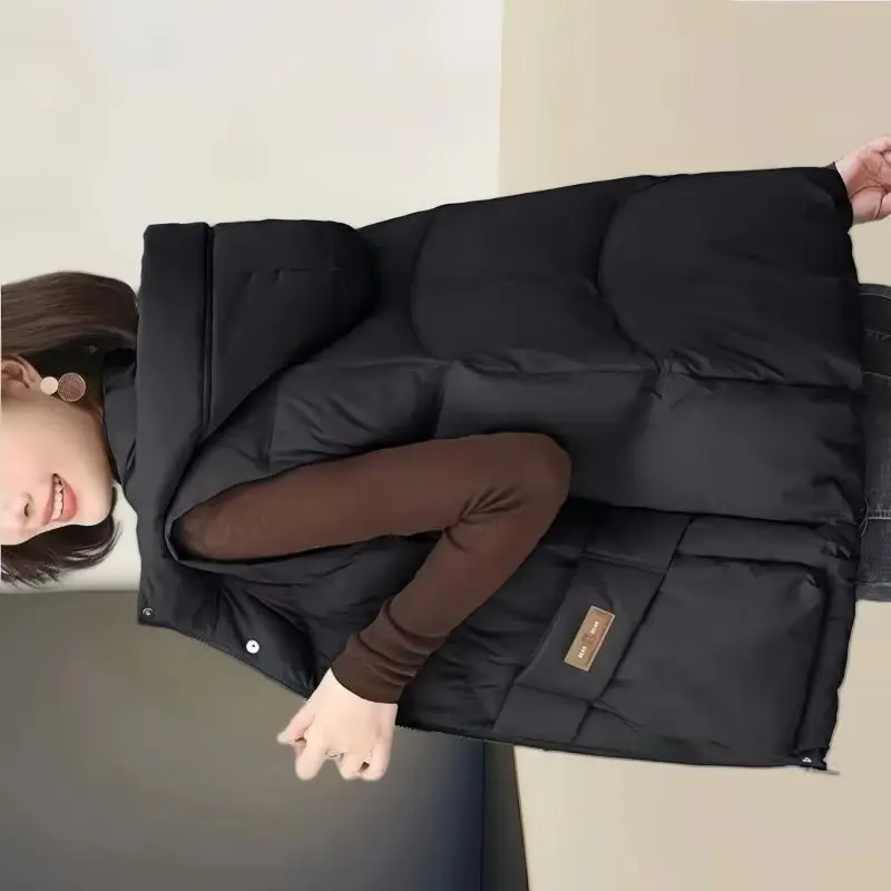 Explosions Down Cotton Vest Coat Women Parkas2027Korean Short Sleeveless Jacket Fashion Waistcoat Outcoat Hooded Female Overcoat