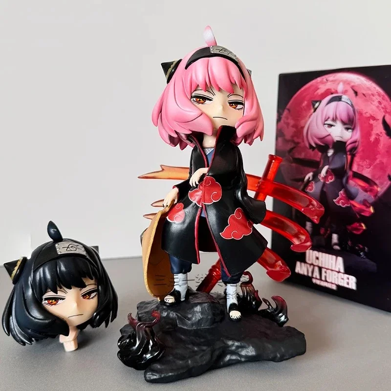 Anime espião × família estatueta mangá anya forger figura dupla cabeça pvc 18cm modelo estátua estatueta coleção brinquedos de aniversário presentes