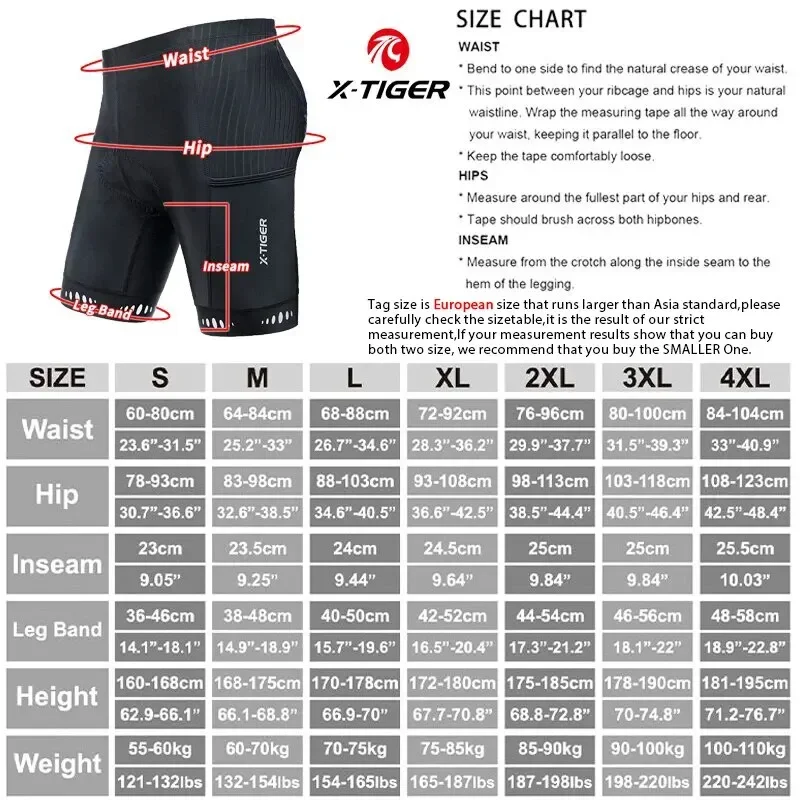 X-TIGER Cycling Shorts Men Polyester MTB Shorts 5D Gel Pad Shockproof Bike Shorts For Men Mountain Road Breathable Biker Shorts