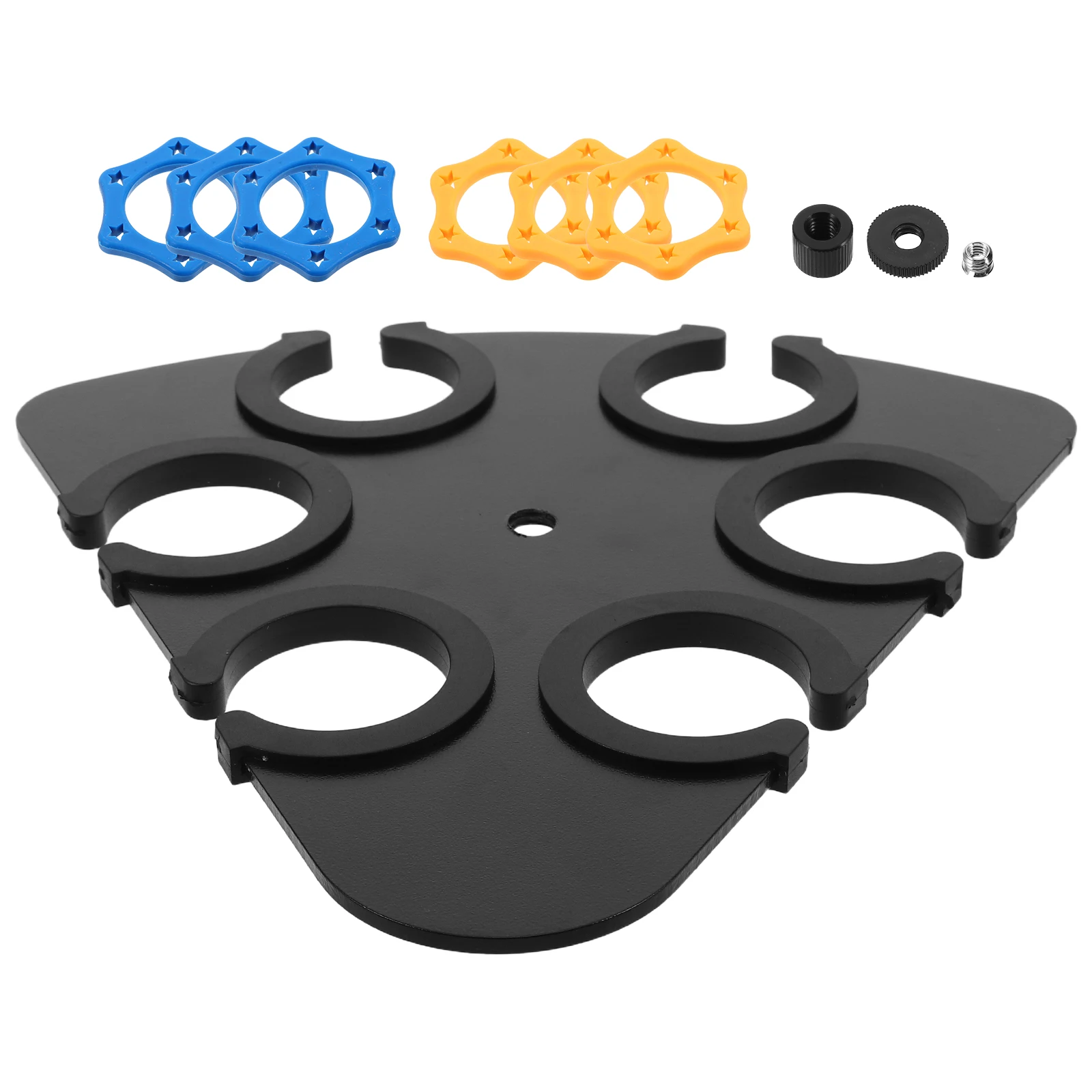 

1Set Microphone Storage Tray Triangular Shockproof Multi-Hole Design for Wired and Cordless Mics Stage Karaoke Accessories