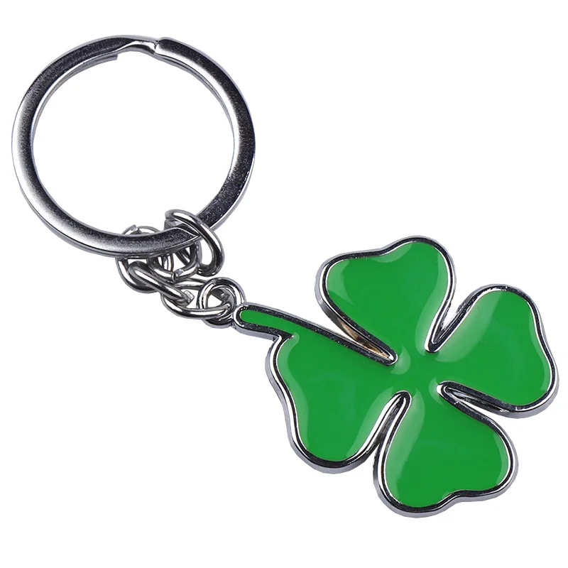 3D Metal Four Leaf Clover Emblem Key Chain Car Keychain Key Rings Decorations For Alfa Romeo Sportiva Tonale Giulietta 157 156