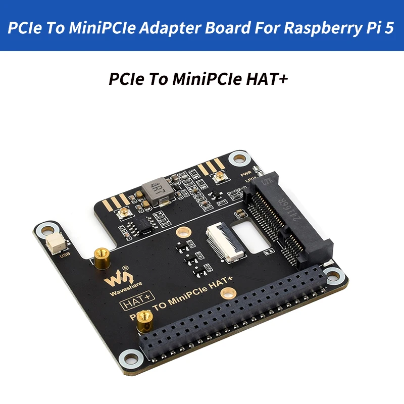 

PCIe To MiniPCIe Adapter Board Support USB Bluetooth High Speed Internet Support MiniPCIe Wireless NIC For Raspberry Pi 5