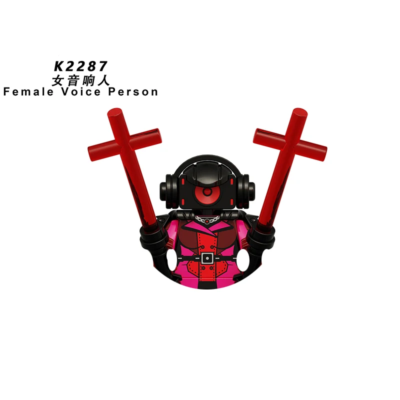 

RICKY TOYS Female Voice Person Bricks Titan TV Man For Toys Gifts Mini Action Figures Children Building Blocks For Party Gifts