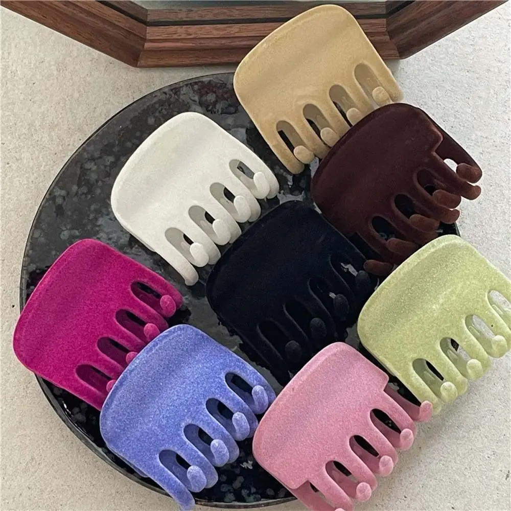 Mid Size Winter Velvet Hair Clip Korean Style Octopus Shape Pumpkin Shape Hair Claw Hairgrips Hair Accessories Hollow Shark Clip