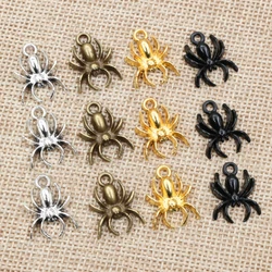 20pcs 17x14mm Gold Bronze Antique Silver Plated Spider Handmade Charms Pendant:DIY for bracelet necklace