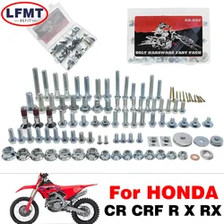 Hardware screw Bolt Full Plastics Fastener Kit For HONDA CR CRF 125 250 450 450R CRF250RX 450RX CRF250X 450X 2003-2024 Dirt Bike