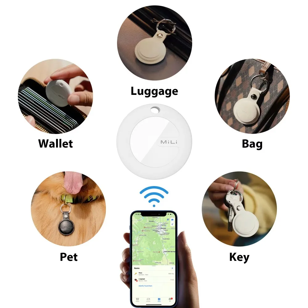 MiLi MiTag Bluetooth Tracker ForApple Intelligent Tracking Tag/key Finder/luggage Tracker/item Locator for Google Find My Device