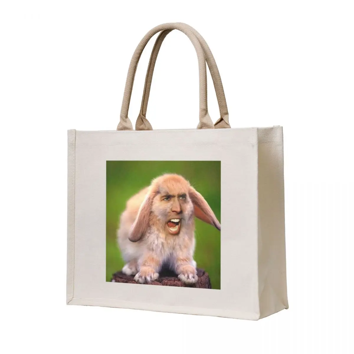 

Nicolas Cage Bunny Photoshop Tote Bag tote bag woman Canvas shoulder bag shopper bags