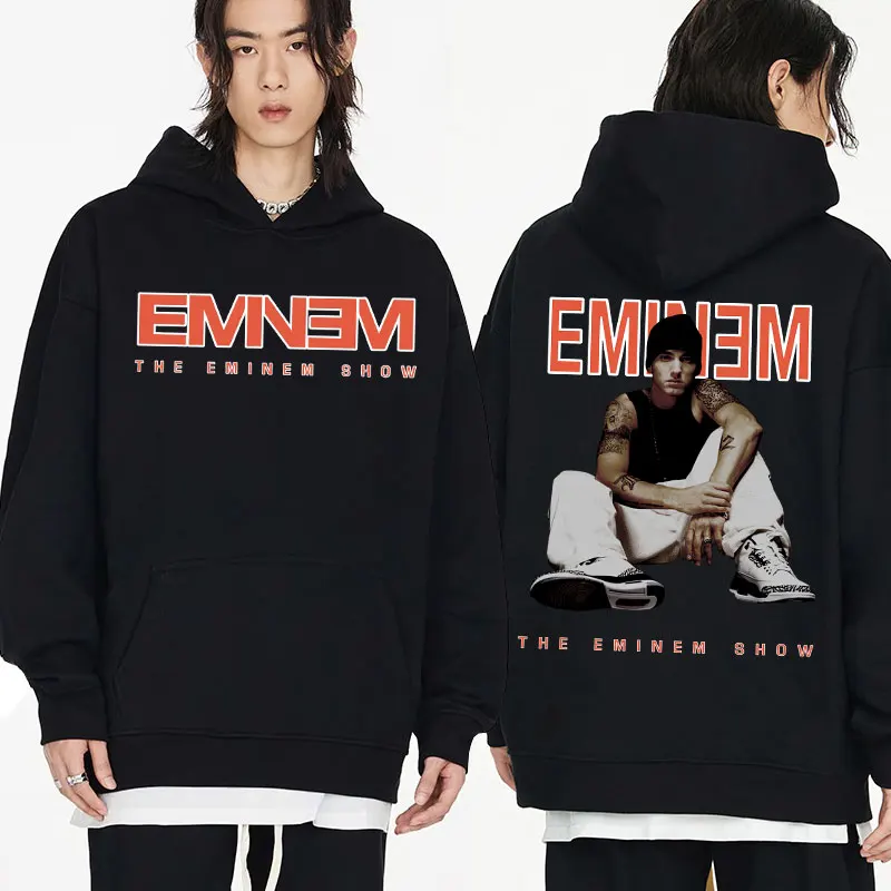 

Rapper Eminem Anger Management Tour Hoodie Men Women's 90s Vintage Harajuku Sweatshirts Fashion Long Sleeve Fleece Hoodies Male