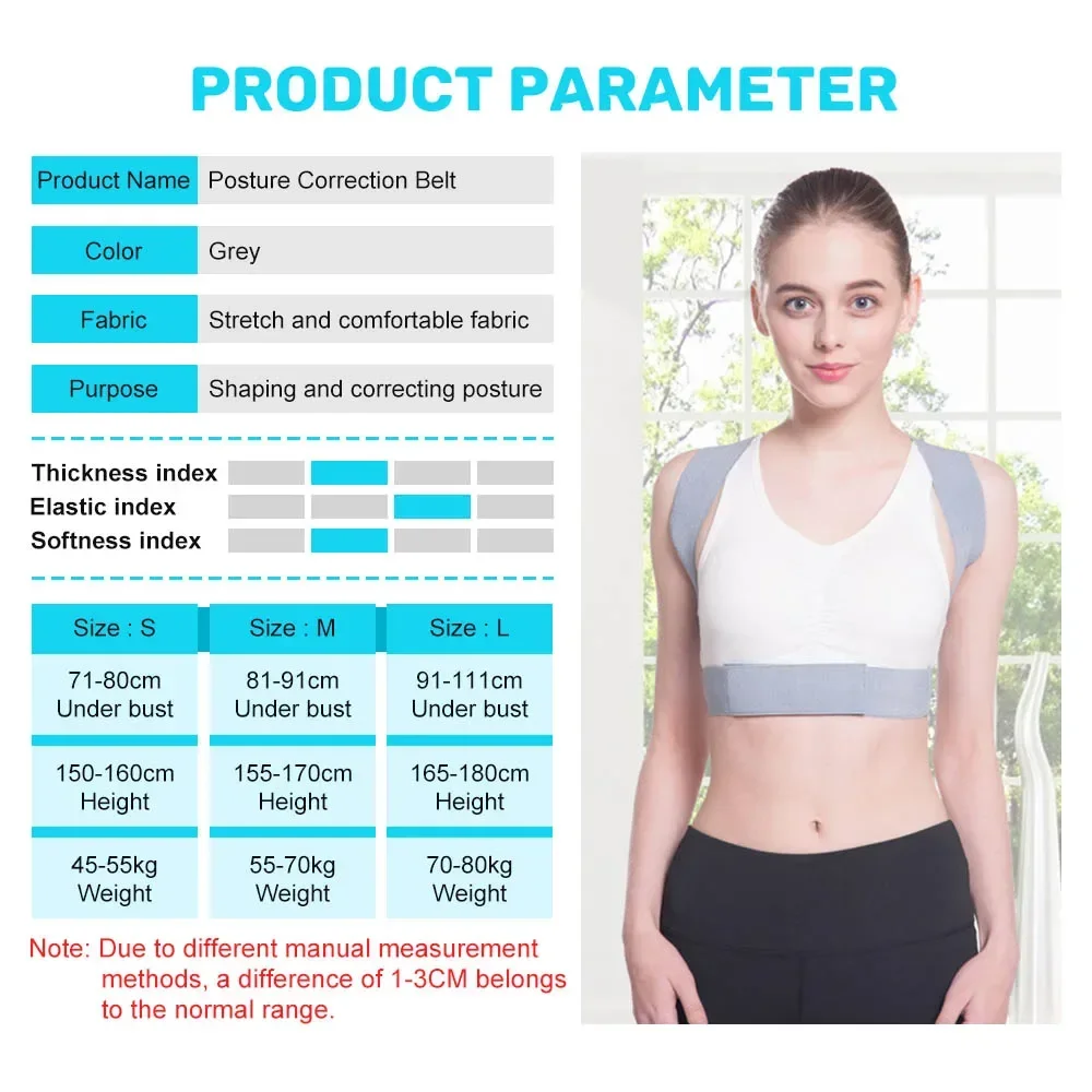 Back Posture Corrector Posture Upper and Lower Clavicle Support Corrector Back Straight Shoulders Brace Strap Correction Belt