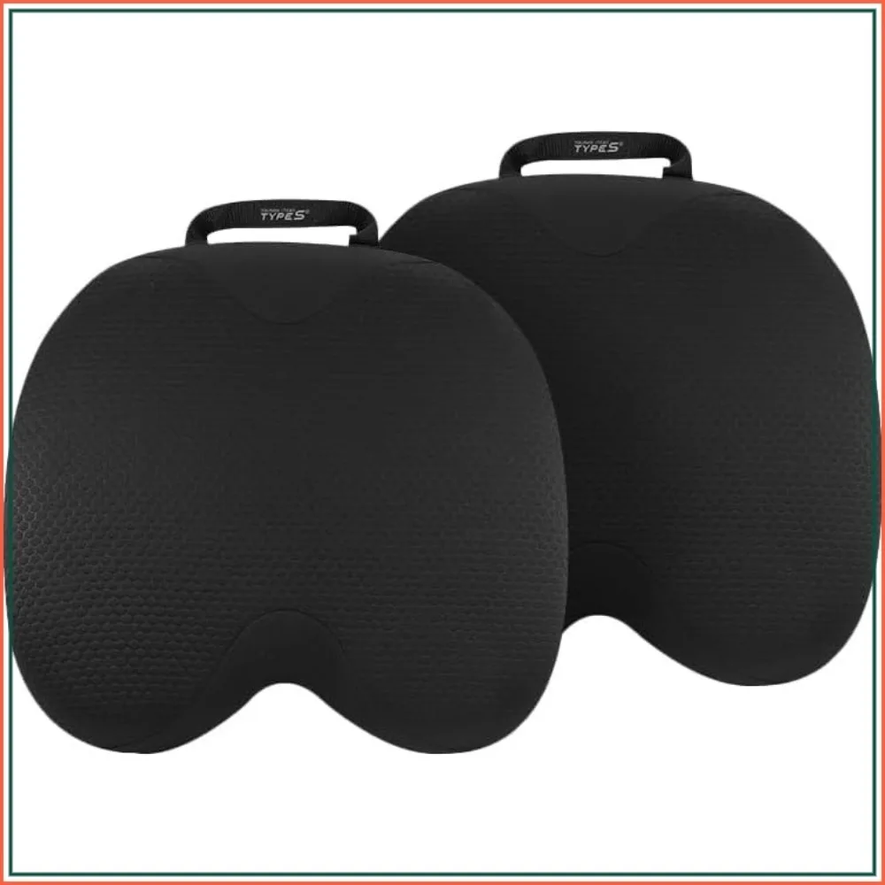 Gel Enhanced Memory Foam Seat Cushion 2 Pack for Office Chair, Car Seat, Tailbone Pain Relief, Sciatica & Back Pain Relief, Portable and Machine Washable