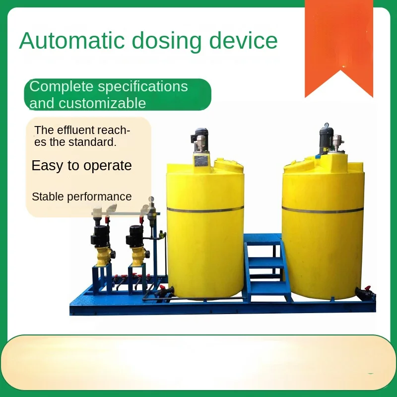 Dispositivo de dosificación automático, floculante Pacpam y tanque agitador con Base de ácido de cloro