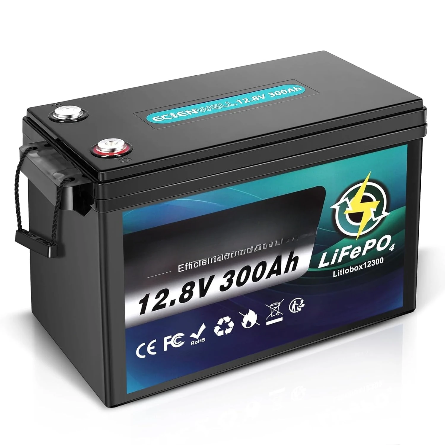 

12V 300Ah Lithium LiFePO4 Battery, 15000+ Deep Cycle Marine Battery with 200A BMS, 3840Wh Lithium Batteries for, Customized