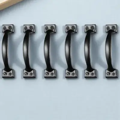 

6Pcs Iron Bow Door Handles Classic Wardrobe Pulls Retro Style Cupboard Furniture Handles Smooth Surface High Hardness
