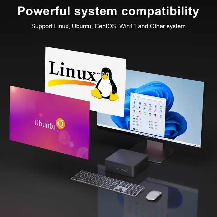 SZBOX Z68 Mini Pc R7 6800H DDR5 5600Mhz SSD NVME Pcie 3.0 Windows 11 Display 4K WIFI6 BT5.2 Computer da gioco per ufficio desktop