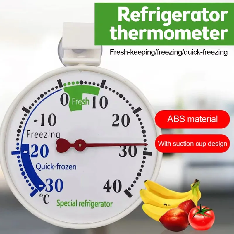 Refrigerator Freezer Thermometer Fridge Refrigeration Temperature Gauge Home Use kitchen Accessory Tools with Suction Cup