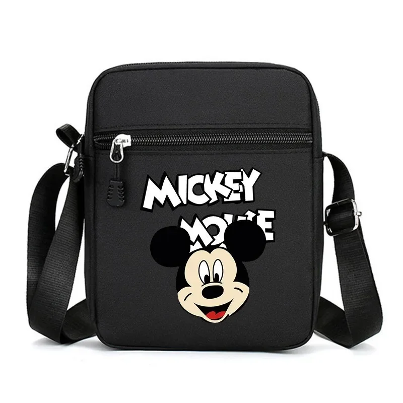 Bolso cuadrado pequeño con estampado de dibujos animados de Mickey Mouse, versátil, a la moda, para niño, Minnie y niña, informal, Popular, bonito, para móvil